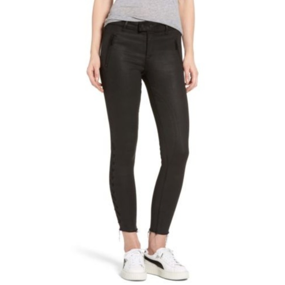 DL1961 Florence Instasculpt Coated Black Jeans 25 - Picture 1 of 9
